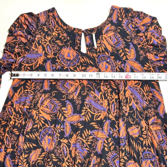 Free People Hello Lover Floral Tunic Dress Mutton Sleeve Oversized Castlecore - Picture 11 of 13